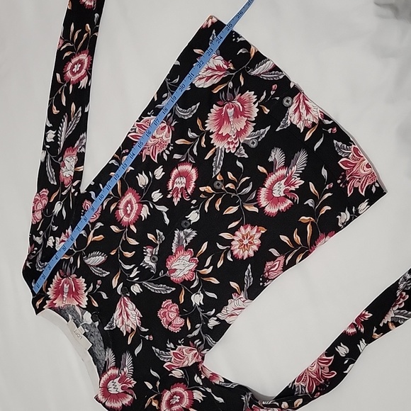 LOFT Black Cardigan w/ Flowers - Picture 2 of 6